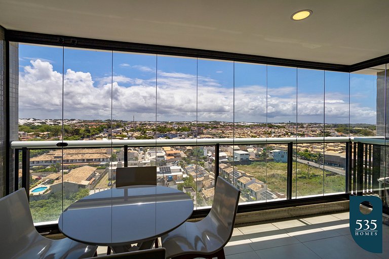 Apartamento em prédio com piscina no rooftop