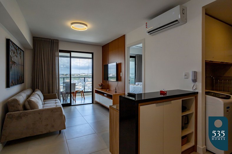 Apartment on the building with a rooftop pool