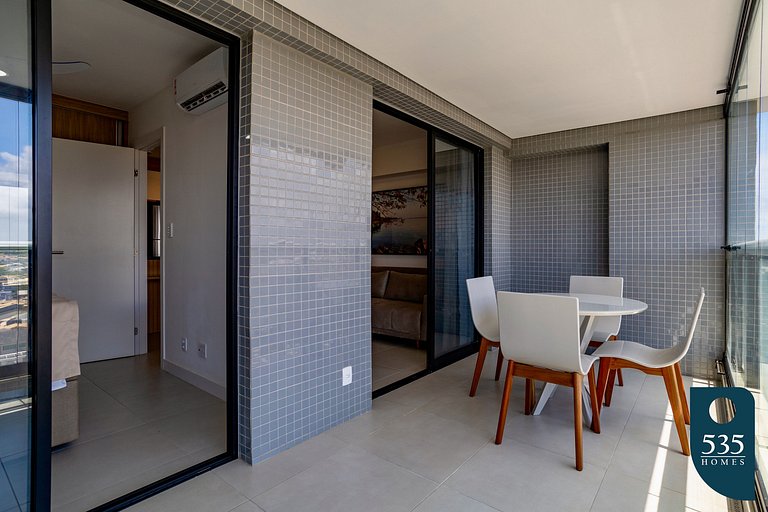 Apartment on the building with a rooftop pool