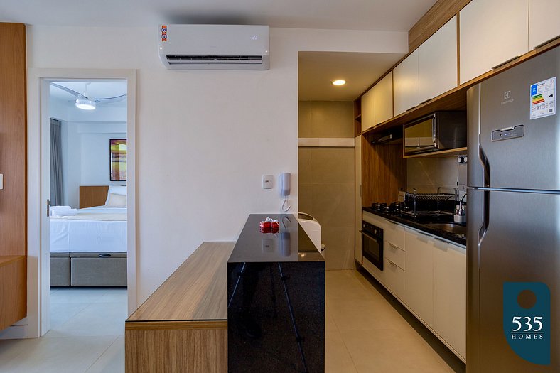 Apartment on the building with a rooftop pool