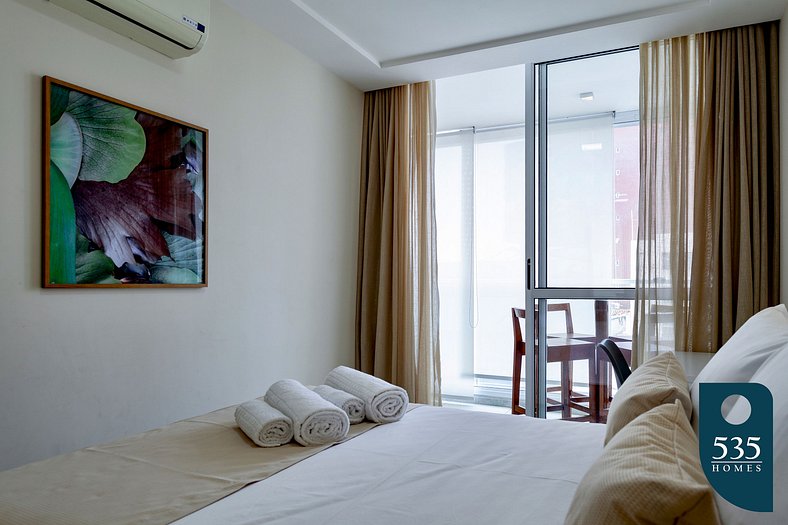 Dormitorio y Salón junto a la playa de Barra en Salvador