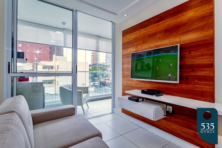 Dormitorio y Salón junto a la playa de Barra en Salvador