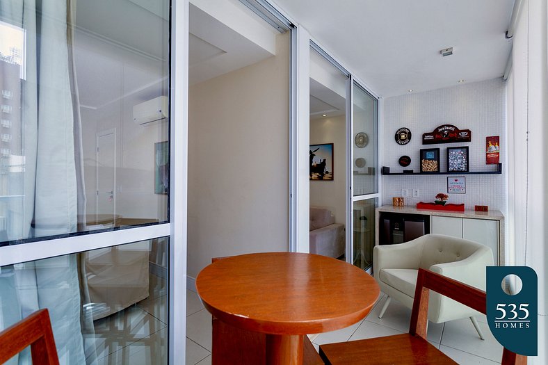 Dormitorio y Salón junto a la playa de Barra en Salvador