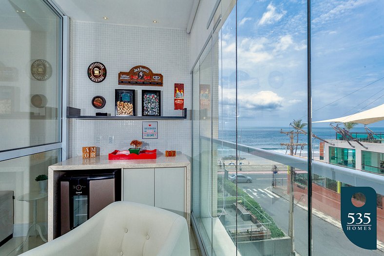 Dormitorio y Salón junto a la playa de Barra en Salvador