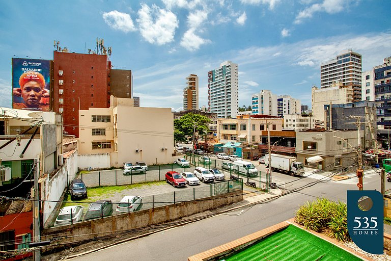 Dormitorio y Salón junto a la playa de Barra en Salvador