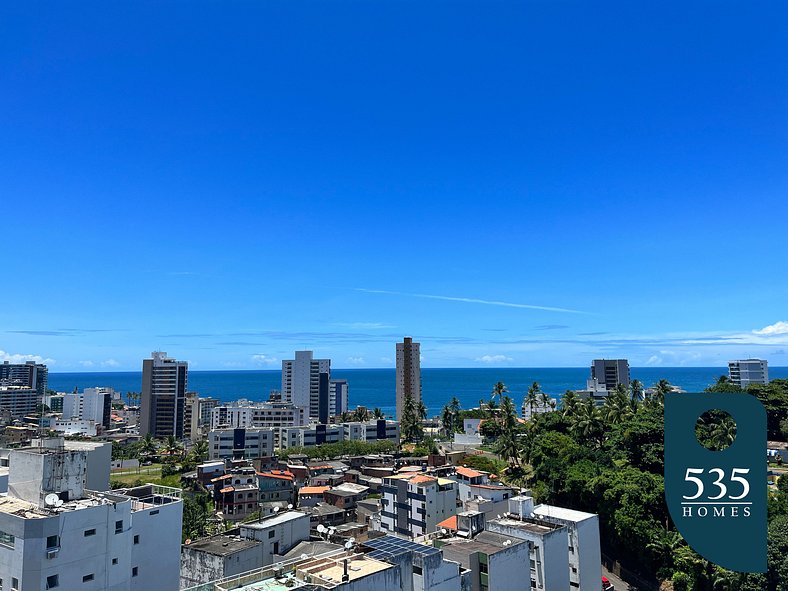 Lindo e aconchegante com vista panorâmica na Barra