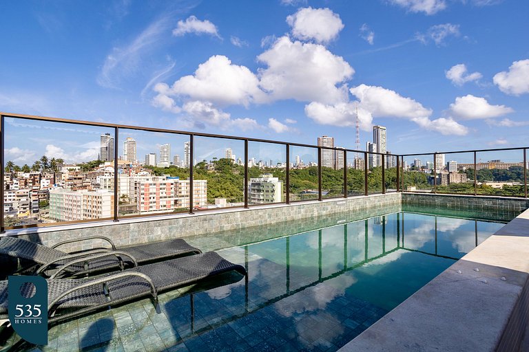 Quarto e sala aconchegante no coração de Ondina